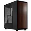 Fractal Design North Charcoal Black Tempered Glass Dark - Wood Walnut front - Glass side panel - Two 140mm Aspect PWM fans included - Intuitive interior layout design - ATX Mid Tower PC Gaming Case