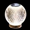 Illuminati Lighting Lampada da tavolo DIAMANTE, acrilico trasparente, struttura cromata, LED 4,2W, 3000K, LM 357, diam. 11 H12 cm, dimmerabile