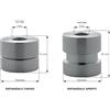 Plebani CL distanziale cilindrico regolabile 15/25 mm per fissaggio inferriate - ø mm 25