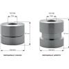 Plebani C02 distanziale cilindrico regolabile 30/40 mm per fissaggio inferriate - ø mm 35