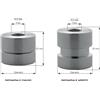 Plebani C03 distanziale cilindrico regolabile 23/33 mm per fissaggio inferriate - ø mm 30