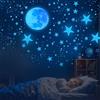 Noa Home Deco Adesivi Luminosi 629 Pezzi Stelle Scure Autoadesivi per Bambini Adesivi Fluorescenti per la Decorazione del Soffitto della Cameretta dei Bambini, Blu