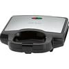 Clatronic ST 3778 - Tostapane elettrico per sandwich sandwich con piastre triangolari (antiaderente), regolatore automatico della temperatura, 750 Watt, nero con inserto in acciaio INOX