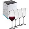 Villeroy & Boch vivo by Villeroy & Boch Group Voice Basic Calici da vino rosso, Set da 4, 497 ml, Cristallo, Trasparente