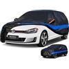 Holthly Telo Copriauto da Esterno, Holthly 10 Strati, Copri Auto Felpato 100% Impermeabile, Copertura Antipolvere Antigraffio, Adatta per hatchback Audi A3 Sportback, Peugeot 308, VW Golf, ecc 2L