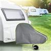 innislink Copertura Gancio Traino, Custodia per Timone Coperture per Rimorchi Caravan Universale Copertura Roulotte Protettivo Cover con Scatola a Serratura Copritimone per Caravan Rimorchio - Grigio