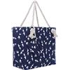 DonDon Borsa da spiaggia grande con chiusura zip 58 x 38 x 18 cm Shopper gabbiano blu bianco yacht style