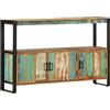 vidaXL Credenza Bassa retrò Artigianale Stile Industriale con Ante Madia Armadietto Lucidato 120x30x75 cm Colorato in Legno Massello di Recupero