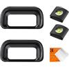 K&F Concept 2PCS Eyecup Conchiglia Oculare Fotocamere & 2 PCS Hot Shoe Cover,Eyepiece Viewfinder FDA-EP20 Compatibile con Sony A6700 A7C II A7C R