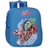 Marvel Disney MARVEL Zaino per bambini, in poliestere, tasche laterali, spallacci larghi, maniglia superiore per appenderlo, con etichetta con nome, sistema magic Fix.