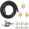 AOROPS Kit Tubo Benzina, Filtro Carburante Moto Incl 3 Filtri Benzina da 6 mm 1 m di Tubo Benzina 6 Fascette Stringitubo, Filtro Carburante Benzina in Linea per Auto Moto