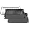 ICQN Teglia da forno 445 x 375 x 25 mm, set con griglia, 2 padelle smaltate, adatte per Whirlpool, Ignis, Bauknecht, Indesit, Algor, Neckermann, Lloyds, antiruggine, 44,5 x 37,5 cm