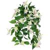 Flair Flower Fioritura sospesa fiori di seta, piante artificiali, fiori artificiali, seta, bianco, 40 x 25 x 23 cm