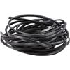 GORGECRAFT Cordoncino piatto in vera pelle, 5 m x 3 mm, spessore 2 mm, cinturino in pelle bovina nera, per bracciali, collane, perline, creazione di gioielli, stivali, cinture, artigianato fai da te