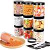 Huanmin Contenitori Ermetici Per Alimenti 9 pezzi Contenitori Plastica con Coperchio 250ml Contenitori Cereali, Contenitori per Cereali, Farina, Alimenti