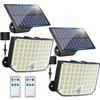 KagoLing Faretti Solari a LED da Esterno, 256 LED 3 modelli Luce Solare LED Esterno con Sensore di Movimento, IP65 Impermeabile Lampada Solare da Esterno con Estensore 5M Giardino Garage 2 Pezzi