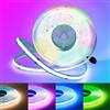 Arotelicht Striscia LED COB RGBW 24V 5m, Strisce COB LED RGB+W RGB bianco caldo dimmerabile 5pin COB catena luminosa ad alta densità 784 LED/M 12mm larghezza multicolore IP20 per camera da letto cucina casa