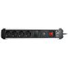 SIMON Brico Extrapower - Base/S 4 presa 1,5 m 3 G1,5 Grigio/Nero FAJIN