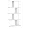 VASAGLE Libreria, libreria, mensola da scrivania a 5 piani, autoportante, libreria aperta, grande struttura in metallo, stile moderno, bianco acero e bianco nuvoloso LBC012W44