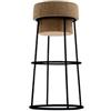 ZStyle Sgabello Bouchon Tappo Bottiglia In Sughero e Metallo - Champagne - Spumante - Originale Domitalia -Gabbietta - Moderni - Design - Bar Vino Enoteca (L 40 x P 40 x H 76 cm, Nero opaco)
