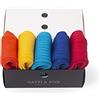 Gatti a Pois Box composto da N.5 Calze Lunghe uomo Filo di Scozia Colori Vivaci Tre Taglie
