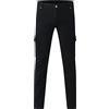 Generico Pantaloni Lavoro Uomo Jeans Pantaloni Corti Jeans Uomo Cargo Strappati Pantaloni Jeans Uomo Moto Jeans Skinny Uomo con Strappi Jeans con Tasche Laterali Uomo Jeans Neri Bambino 10 Anni