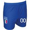 Generico Pantaloncini Italia Calcio Prodotto Ufficiale Replica autorizzata - Personalizzabile con Il Tuo Numero Preferito - Taglie da Adulto (IT, Testo, S, Regular, Regular, Blu)