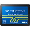 Timetec SSD da 512 GB 3D NAND QLC SATA III 6 Gb/s 2,5 pollici 7 mm (0,28) Velocità di lettura fino a 550 MB/s SLC Cache Performance Boost Unità a stato solido interna per PC Computer Desktop e laptop