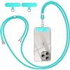 BGHHEU Cordino per Cellulare Telefono Universale,Regolabile Rimovibile Laccetto Corda da Collo Nylon con 3 Patch,cinturino per cellulare adatto per tutte le custodie standard (Verde menta)