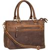 STILORD 'Frauke' Borsa a Mano Organizzata in Pelle, Spalla Vintage, Shopper Messenger, Ufficio, Vera Pelle, Colore: Vinto - Marrone