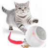Osinaga Giocattolo per Gatti Palla Interattiva per Gatti Dispenser di Cibo per Gatti Mangia Lentamente Giocattolo di Addestramento Foraging Cat Puzzle Toy Ball