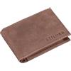 STILORD 'Lincoln' Portafoglio Mini Uomo in Pelle con Blocco RFID Portafogli con Portamonete Piccolo Sottile Tascabile, Colore:austin - marrone