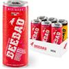 BEEBAD® Energy Drink Naturale Mix con Karkadé e Caffeina, Maca, Ginseng, Ginger, Guaranà, Acerola, Pappa Reale, Propoli, Miele - Pre Workout Vitamina B, Senza Glutine - Made in Italy