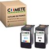 COMETE CONSOMMABLE COMETE, Marca francese - PG510 CL511 XL - 2 cartucce d'inchiostro compatibili con Canon PG-510 CL-511/510 511 / 510XL 511XL - per Canon Pixma MP495 MP280 MP480 MP490 iP2700 (1 nero, 1 colore)