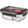 LocknLock LOCK & LOCK Contenitori salvafreschezza in vetro - rettangolari - con coperchio e inserto per forno, microonde e congelamento - 320 ml