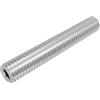 SECCARO Perni filettati con taglio ad anello, M6 x 40 mm, in acciaio inox V2A VA A2, DIN 916/ISO 4029, esagonali, 20 pezzi