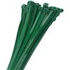 KnnX Fascette Stringicavi in Nylon Verde 300 x 4,8 mm - Confezione da 100 - Resistenza 22,43 kg