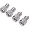 Hilitand Bullone a Esagono Incassato a Testa Esagonale a Testa Esagonale da 4 Pezzi M10 Bullone a Esagono Incassato in Acciaio Inossidabile A2 da 1,25 Mm a Passo Fine Hardware di Fissaggio(M10*20)