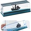 Tuzsocr One Piece Barca, Thousand Sanny Barca One Piece, Titanic Giocattolo, Nave Pirata Perla Nera, Nave in Bottiglia Inaffondabile, Fluid Drift Bottle per Dell'Ufficio Tavola Decorazione (Stile 2)