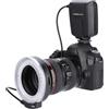 Yctze FC100 Kit di Luce di Riempimento per Videocamera con Flash Anulare LED Universale Portatile Accessorio Fotografico con 7 modalità di luminosità e Controller Display LCD,