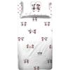 hermet Mickey e Minnie, Topolino, Set Lenzuolo Letto Singolo, Completo Letto Singolo Per Bambini, Lenzuolo Sopra, Lenzuolo Con Angoli, Federa, Bianco, 100% Cotone, Prodotto Ufficiale