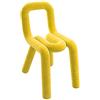 Generic Sedia da pranzo moderna geometrica, sgabello decorativo per camera da letto, sedia da pranzo imbottita in velluto contemporanea con schienale, sedia da salotto