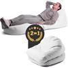 Avalon - Pouf Chaise Longue da Esterno Pieghevole Double Jive, Poltrona Sacco Letto Comodo e Impermeabile, Perfetto da Giardino, Arredo Piscina, Design Moderno, Made in Italy(75x180cm-Bianco)