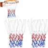 Lectorias 2 Pezzi rete canestro basket rimovibile, Ricambio rete canestro12 anelli, retina da basket in Poliestere tricolore, dimensioni standard Rete di Pallacanestro, per sport all'aperto e chiuso