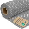 Amazinggirl Tessuto al metro cotone 5M x 160 cm - Tessuti e stoffe per cucito creativo decorazione e fai da te Stoffa ideali per abbigliamento arredamento Oeko-Tex Grigio con puntini bianchi