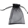 PLECUPE 100 pezzi Sacchetti Confetti, Sacchetti Organza 30x40 cm,Sacchetti Regalo, Organza con Coulisse,Saccgetti Portaconfetti Borse Gioielli Sacchetto di Caramelle-Nero