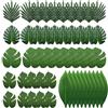 CATELL 50 Pezzi con 5 tipi Foglie Finte Per Decorazioni Foglie di Palma Artificiali Monstera Imitazione di Piante Tropicali per Pianta Hawaiana Luau Decorazione per Feste