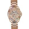 Guess Orologio da donna Queen Multifunzione Oro Rosa/Arcobaleno GW0464L5, Bracciale