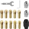 ZPSNDP Set da 15 Pezzi Mandrino per Dremel, Rame Puro per Dremel Accessori, Accessori per Dremel, Mandrino Trapano, Mandrino per Avvitatore, Accessori per Dremel Adatto a Frese e Trapani Elettrici (rame)
