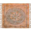 HOME ZEN HOUSEHOLD LINEN Telo Copritutto Arredo copriletto telo picnic multiuso matrimoniale 210x240 cm, BATIK 100% cotone indiano, stile indiano etnico, copridivano con stampa etnica piazzata. (ARANCIO, CACHEMIRE)